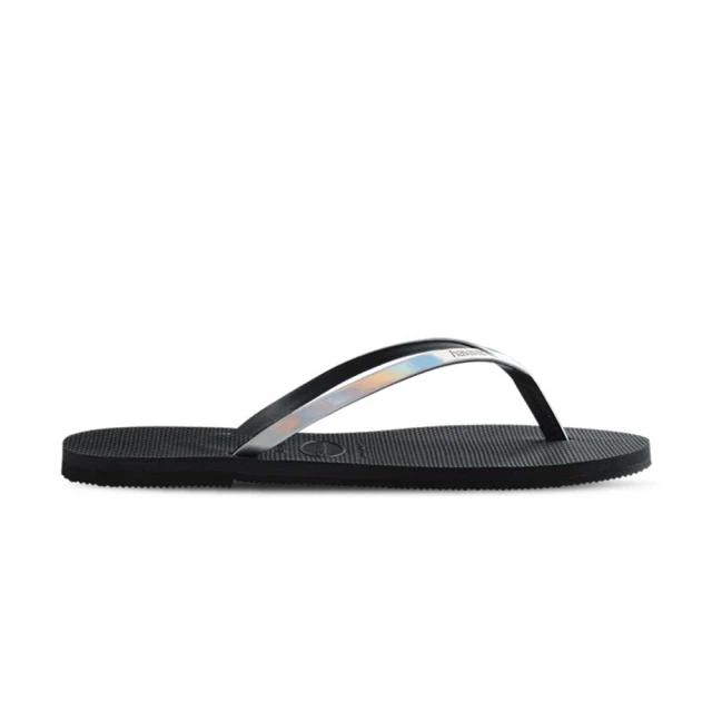 havaianas 哈瓦仕 You Metallic 女鞋 黑銀色 哈瓦仕 夾腳拖 金屬鞋帶 拖鞋 4135102-0074W