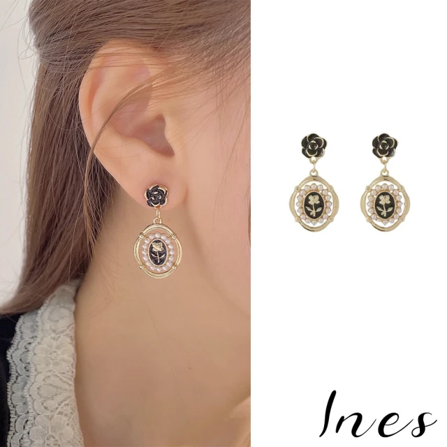 INES S925銀針耳環 珍珠耳環/韓國設計S925銀針復