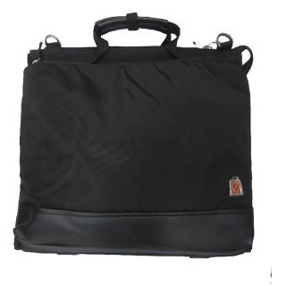 【eeBag】公事包中小容量臺灣製造可A4資料夾14吋電腦高單數進口防水尼龍布+皮革手提肩斜側背