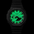 【CASIO 卡西歐】G-SHOCK 黑暗空間 散發光芒 酷炫設計雙顯錶款 灰 GA-2100HD-8A_45.4mm
