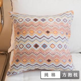 【棉床本舖】純棉方抱枕 臺灣製 45X45cm靠墊 可拆洗(合作開發設計獨家花色)