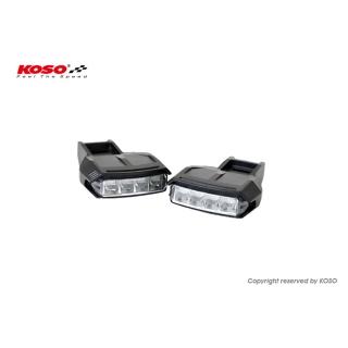 【KOSO】BWS 125 LED 前方向燈組(YAMAHA 水冷 七期 BWS 125 / 前方向燈 方向指示燈 車燈 / 燻黑殼 / 黃光)