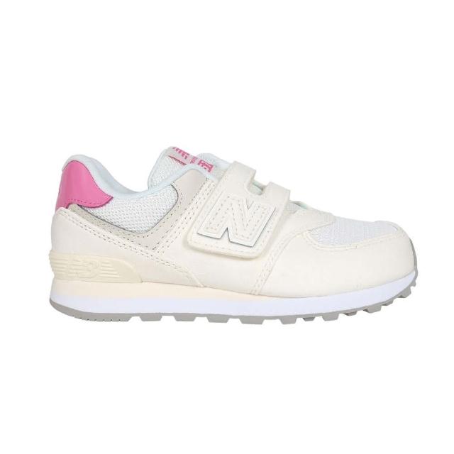 【NEW BALANCE】17-21CM_女中童休閒運動鞋-WIDE-574系列 NB 寬楦 米白粉紅(PV5742BA)