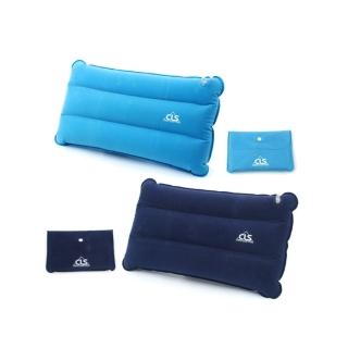 【May Shop】4入組 戶外方形充氣枕大休閒露營睡袋枕頭折疊便攜旅行頸枕靠墊(充氣枕)