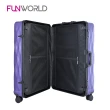 【FUNWORLD】【全新福利品】29吋鑽石紋經典鋁框輕量行李箱/旅行箱(魅力紫)