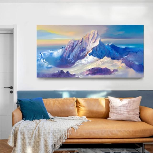【御畫房】玉山 國家一級畫師手繪油畫60×120cm(VF-60)