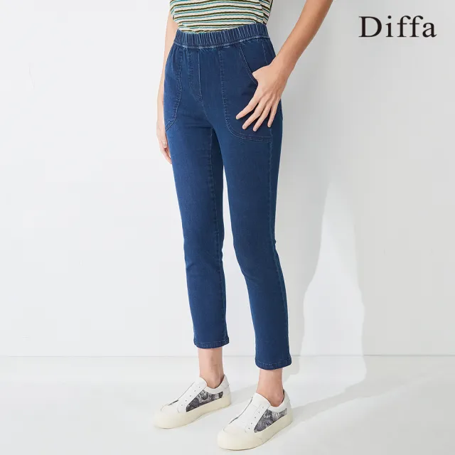 【Diffa】時尚美型牛仔內搭褲-女(丹寧)