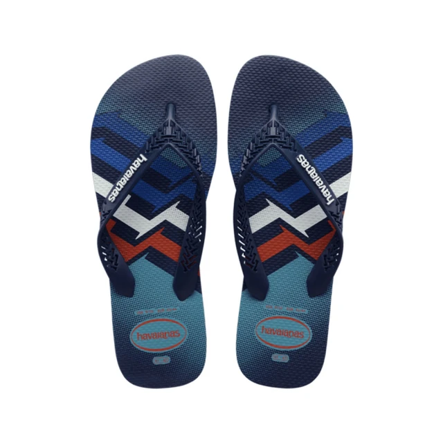 havaianas 哈瓦仕 Power Light 男鞋 藍色 幾何 透氣鞋帶 夾腳拖 人字拖 拖鞋 4146929-0555M