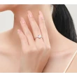 【925 STARS】純銀925戒指 美鑽戒指/純銀925微鑲美鑽馬眼拼接月光石造型戒指(白金色)