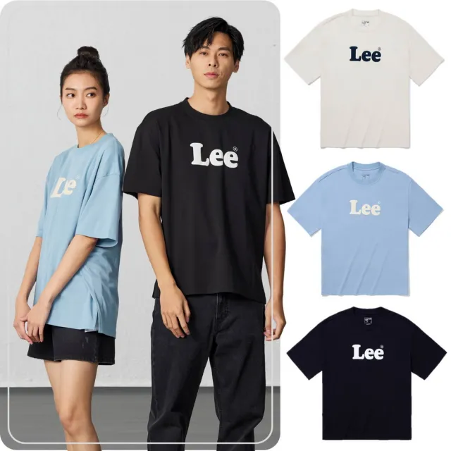 【Lee】男女同款 短袖T恤 / 水柔棉 胸前LOGO 共3色 男女共版(LB402055)