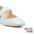 【HELENE_SPARK】氣質愛心寬帶瑪莉珍低跟鞋(藍)