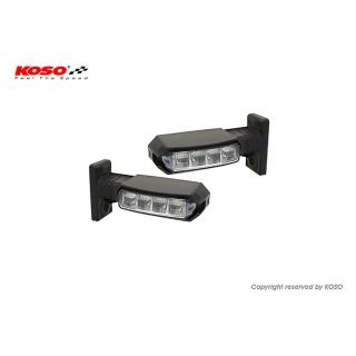 【KOSO】BWS R 125後方向燈組(BWS R、水冷 BWS / LED 後方向燈 方向指示燈 車燈 / 燻黑殼 / 黃光)