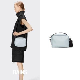 【RAINS官方直營】Box Bag 防水時尚方形斜揹包(Wind 和風藍)