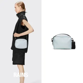 【RAINS官方直營】Box Bag 防水時尚方形斜背包(Wind 和風藍)