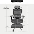 【凱堡】AI高階人體工學全網椅（白款）(電腦椅/辦公椅/高背椅/主管椅/機能椅)