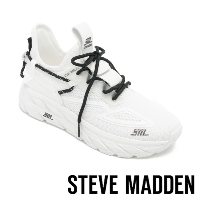 STEVE MADDEN PROPEL 1 透氣網布厚底休閒鞋(白色)