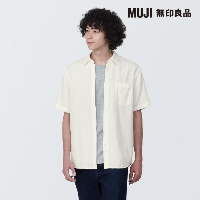 【MUJI 無印良品】男吉貝木棉混二重紗織短袖襯衫(共6色)