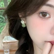 【MISS KOREA】韓國設計氣質山茶花花朵圓珠造型耳環(山茶花耳環 花朵耳環 圓珠耳環)