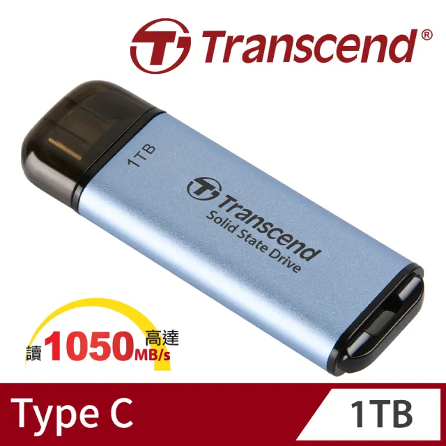 【Transcend 創見】ESD300C 1TB Type C固態行動碟(TS1TESD300C)
