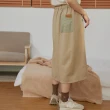 【gozo】異材質拼接條紋A字裙(兩色)
