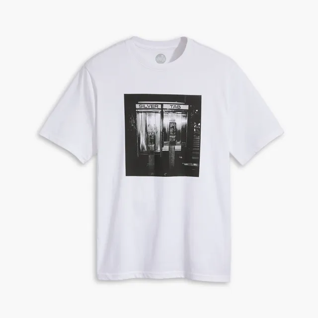 【LEVIS】SILVERTAB銀標系列 男款 寬鬆版短袖T恤 / POLAROID 灰 上衣 熱賣單品 16143-1397