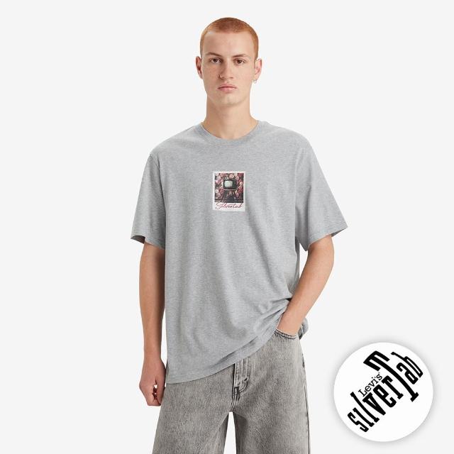 LEVIS 官方旗艦 SILVERTAB銀標系列 男款 寬鬆版短袖T恤 PHONE BOOTH 白 熱賣單品 16143-1338