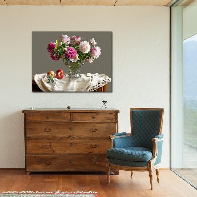【御畫房】牡丹花開 國家一級畫師手繪油畫60×80cm(VF-154)