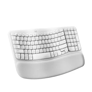 【Logitech 羅技】Wave Keys 人體工學無線鍵盤 珍珠白