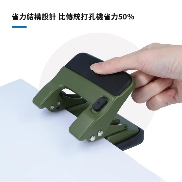 【KW-triO】極簡質感省力50%兩孔打孔機 09616(3色可選/打洞器/文件收納整理/省力)