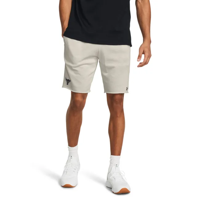 【UNDER ARMOUR】UA 男 Pjt Rock Terry 運動短褲_1361751-130(米色)