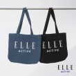 【ELLE ACTIVE】品牌經典牛仔帆布袋-藍色(EA24M2FN201#35)