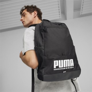 【PUMA】Plus Backback 後揹包 黑 大空間 可調背帶 軟墊 筆電包 揹包(09034601)