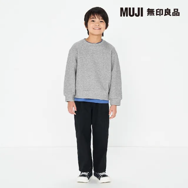 【MUJI 無印良品】兒童聚酯纖維混棉綾織寬鬆合身褲(共5色)