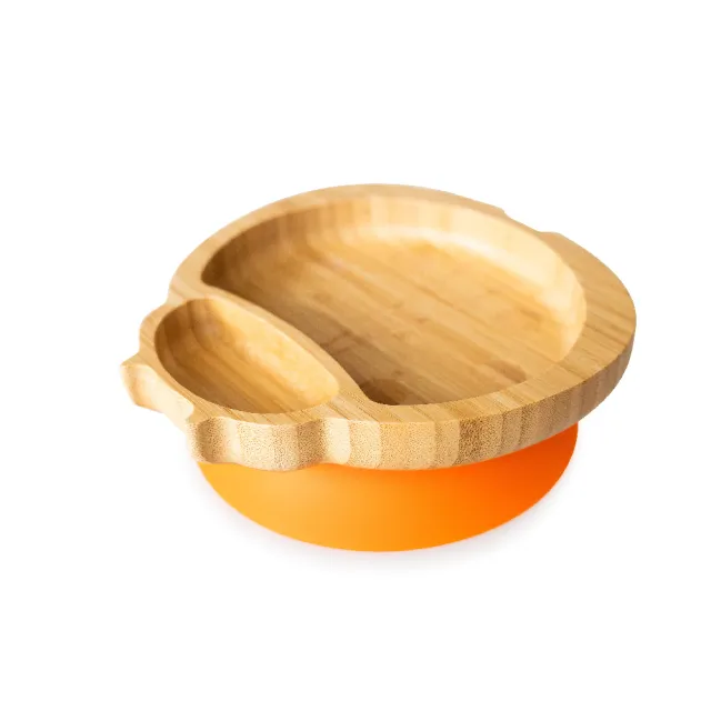 【ecorascals 官方直營】竹製餐盤-可愛瓢蟲(橘)