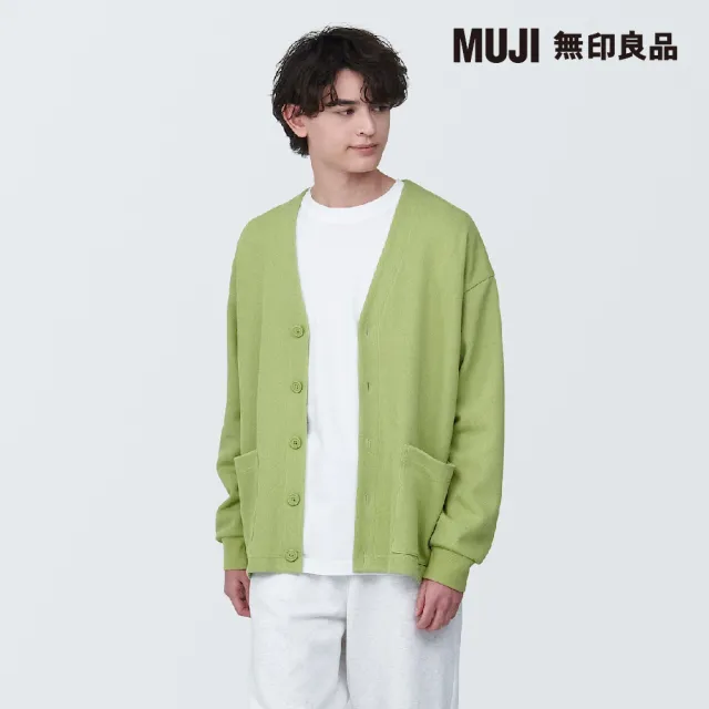 【MUJI 無印良品】男二重織Ｖ領開襟衫(共4色)