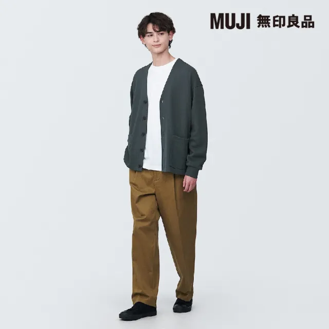 【MUJI 無印良品】男二重織Ｖ領開襟衫(共4色)