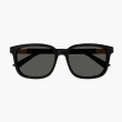 【GUCCI 古馳】方形膠框太陽眼鏡(GG1505SK-001 WEB系列)