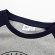 【GAP】女裝 Logo印花圓領長袖T恤-灰色(888456)