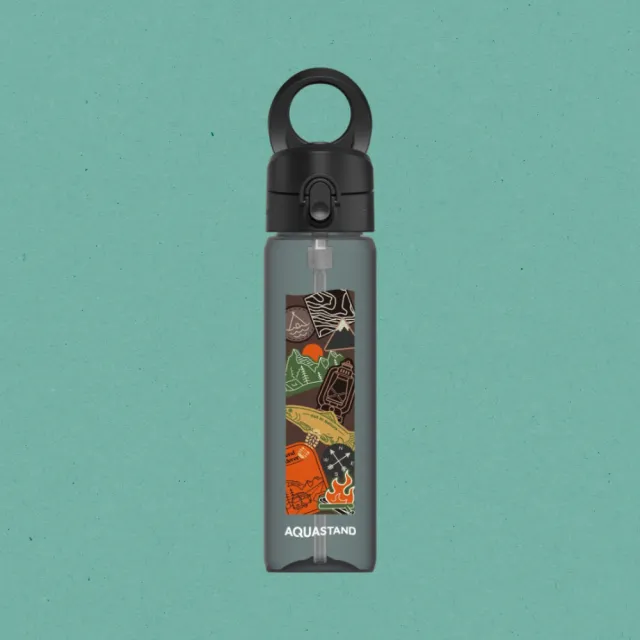 【RHINOSHIELD 犀牛盾】AquaStand磁吸水壺-Tritan輕量瓶800ml 附吸管 MagSafe兼容手機支架水壺(獨家設計款)