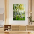 【御畫房】白樺林之春 國家一級畫師手繪油畫60×90cm(VF-99)