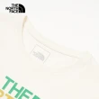 【The North Face 官方旗艦】【Woman 首推款】北面女款米白色純棉三色品牌LOGO短袖T恤｜88G8QLI