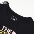 【The North Face 官方旗艦】【Woman 首推款】北面女款黑色純棉三色品牌LOGO短袖T恤｜88G8JK3