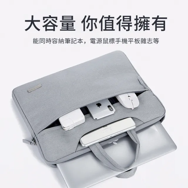 【OMG】Macbook 13.3吋 手提大容量筆電包(附電源包/行李箱拉桿帶設計)