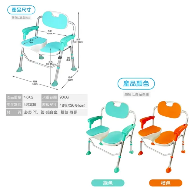 【富士康】洗澡洗臀二用椅 FZK-186 洗澡椅(共2色可選)