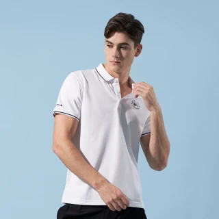 【ELLE ACTIVE】男款 休閒經典短袖POLO衫-白色(EA24M2M1105#90)