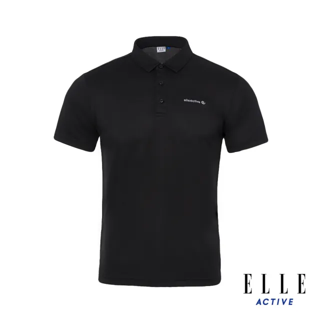 【ELLE ACTIVE】男款 法式經典短袖POLO衫-黑色(EA24M2M1101#99)