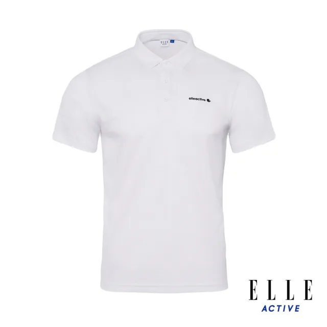 【ELLE ACTIVE】男款 法式經典短袖POLO衫-白色(EA24M2M1101#90)