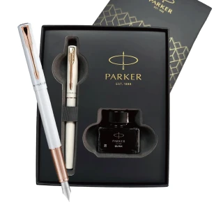 【PARKER】威雅XL鋼筆墨水禮盒組 白色限定版 免費刻字