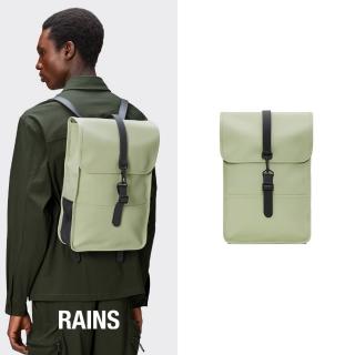 【RAINS官方直營】Backpack Mini 經典防水小型雙肩背長型揹包(Earth 地球綠後揹包)