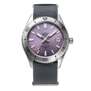 【ORIENT 東方錶】ORIENT 東方錶 WATER RESISTANT系列 200m潛水風格腕錶 皮帶款 紫色 -39.9mm(RA-AC0Q07V)